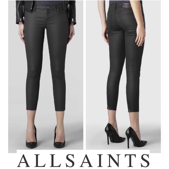 All Saints Denim - All Saints Coated Cropped Skinny Jeans - C04